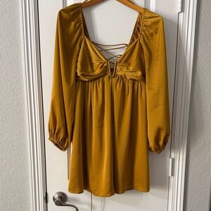 Mustard Seed Mustard Mini Dress